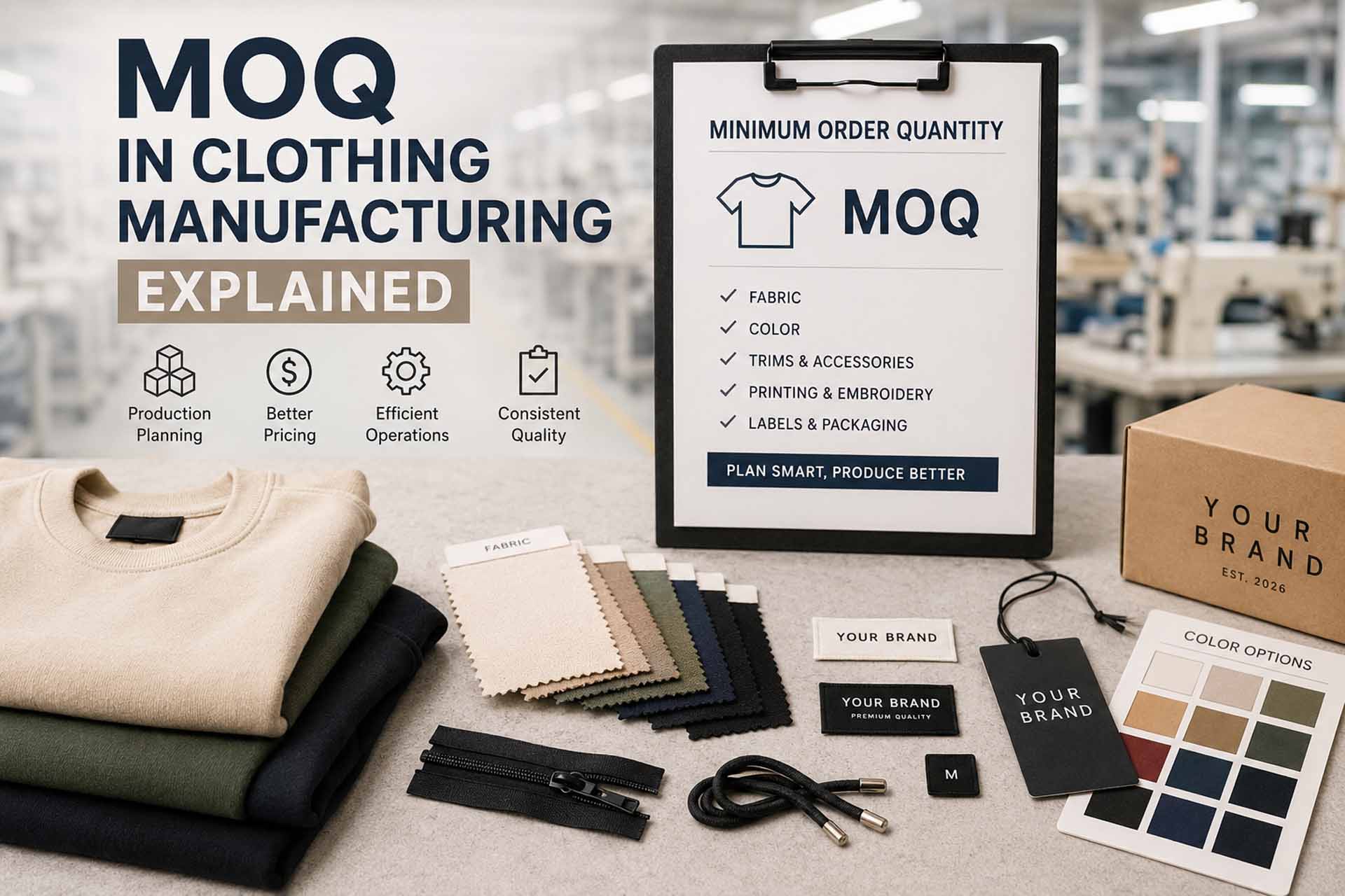 MOQ Clothing Manufacturing Explained for Fashion Brands